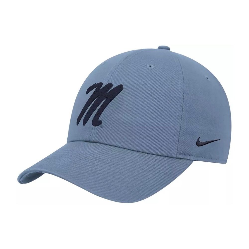 Nike Adult Ole Miss Rebels Dutch Blue Rip Stop Club Cap M/L NWT